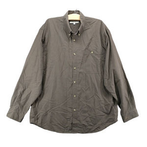 Columbia Men's Button Down Shirt Gray Large Long Sleeve Viscose Blend Casual